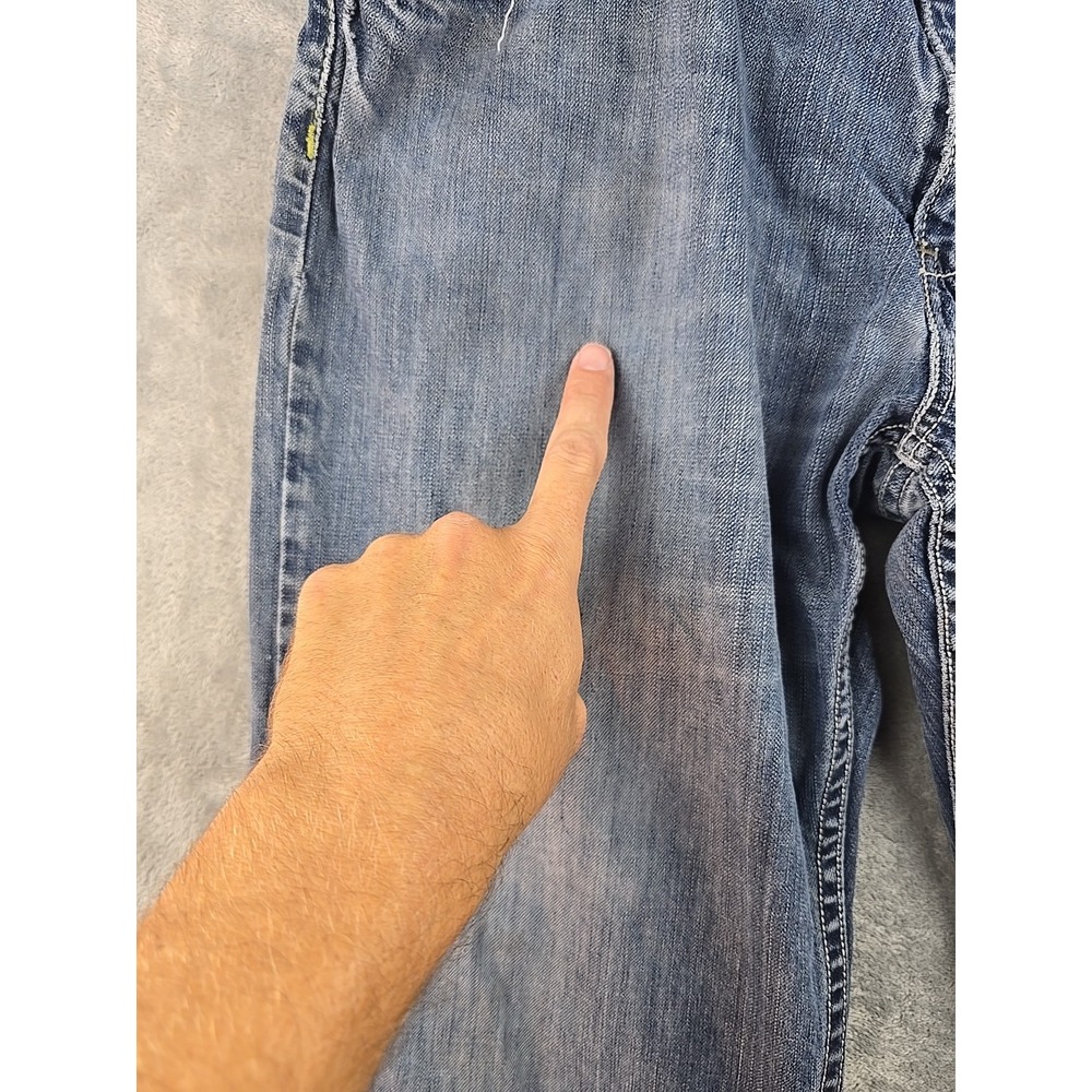 Levi's Silver Tab Jeans Mens Fit 36x27 Blue Distressed True Boot‎ Straight - Picture 11 of 16